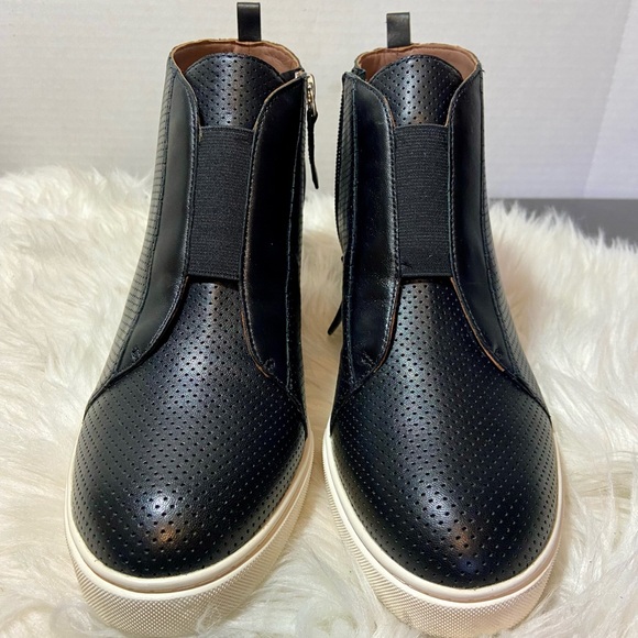 LINEA PAOLO FELICIA leather wedge sneakers - Picture 4 of 9